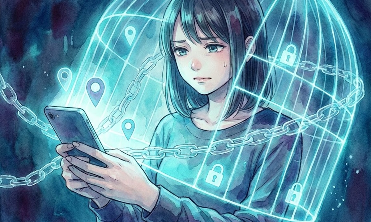 彼女のスマホの制限やGPSで物理的に監視する