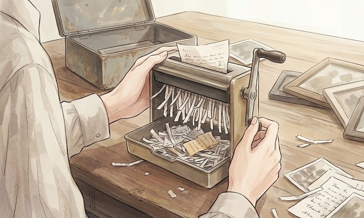 過去の後悔を断ち切るための徹底した証拠隠滅