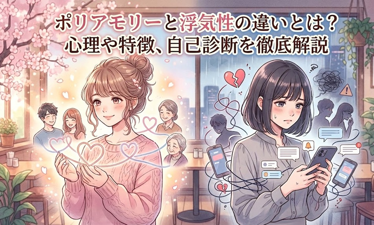 ポリアモリーと浮気性の違いとは？心理や特徴、自己診断を徹底解説